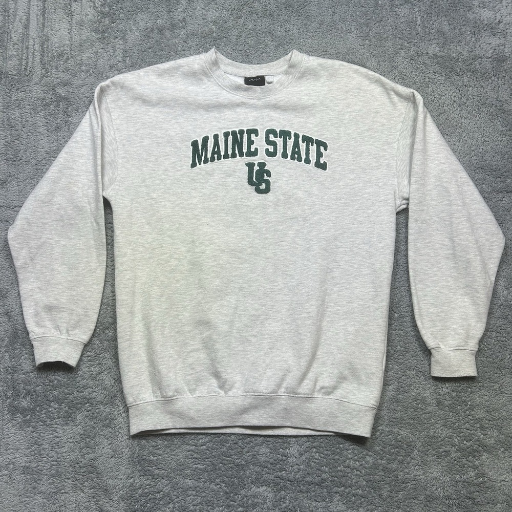 University Of Maine Pullover‎ Sweatshirt Mens X-Small XS Gray State Black Bears